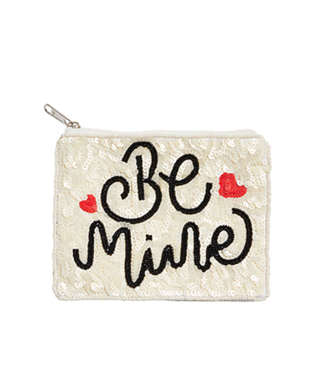 Be Mine Sequin Coin Pouch