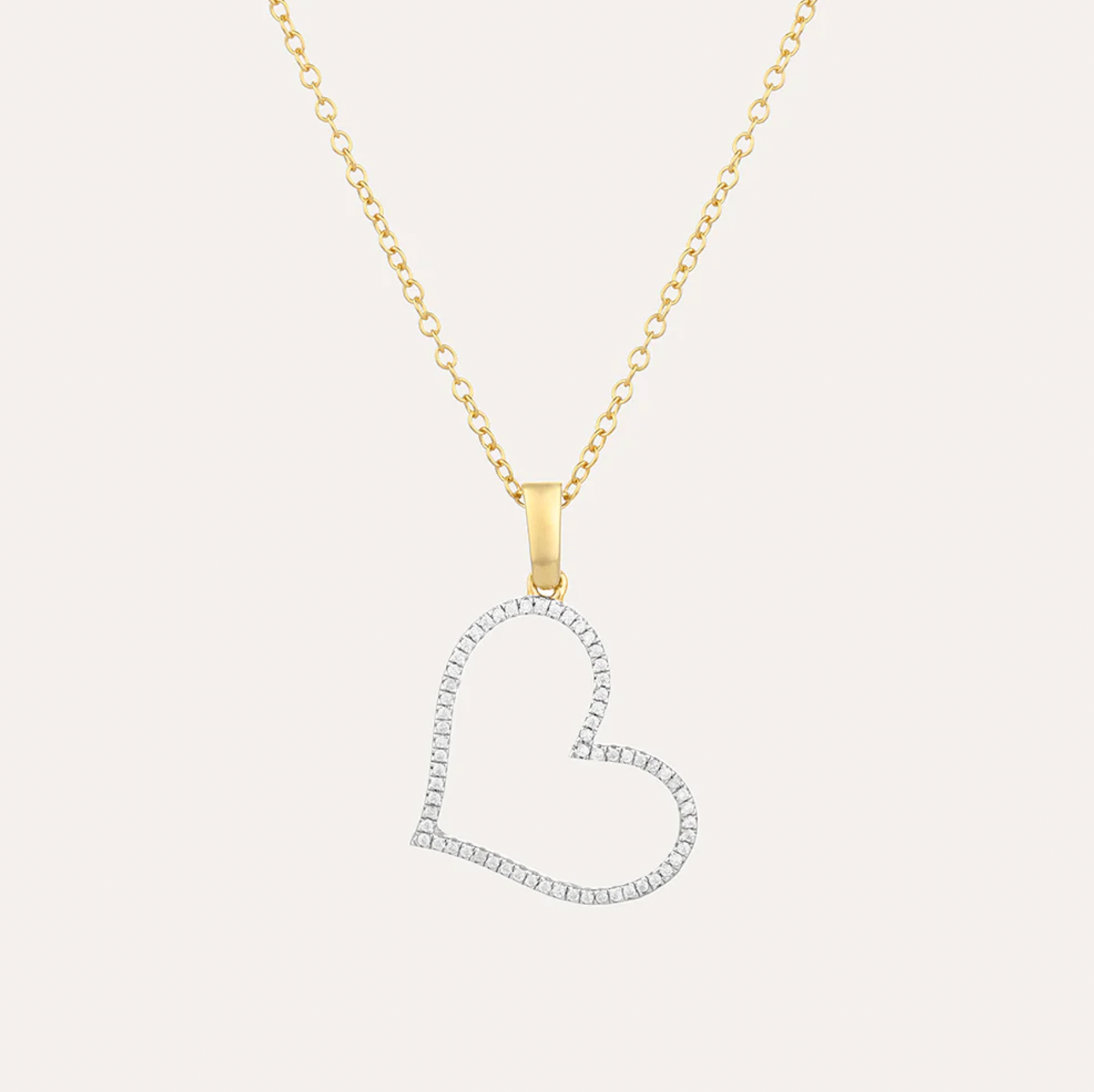 Genuine Heart Diamond Pendant Necklace