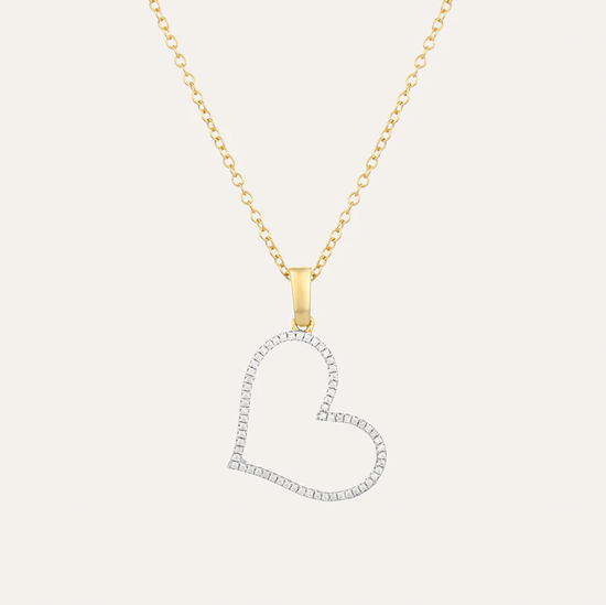 Genuine Heart Diamond Pendant Necklace