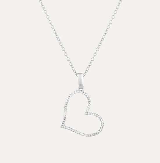 Genuine Heart Diamond Pendant Necklace