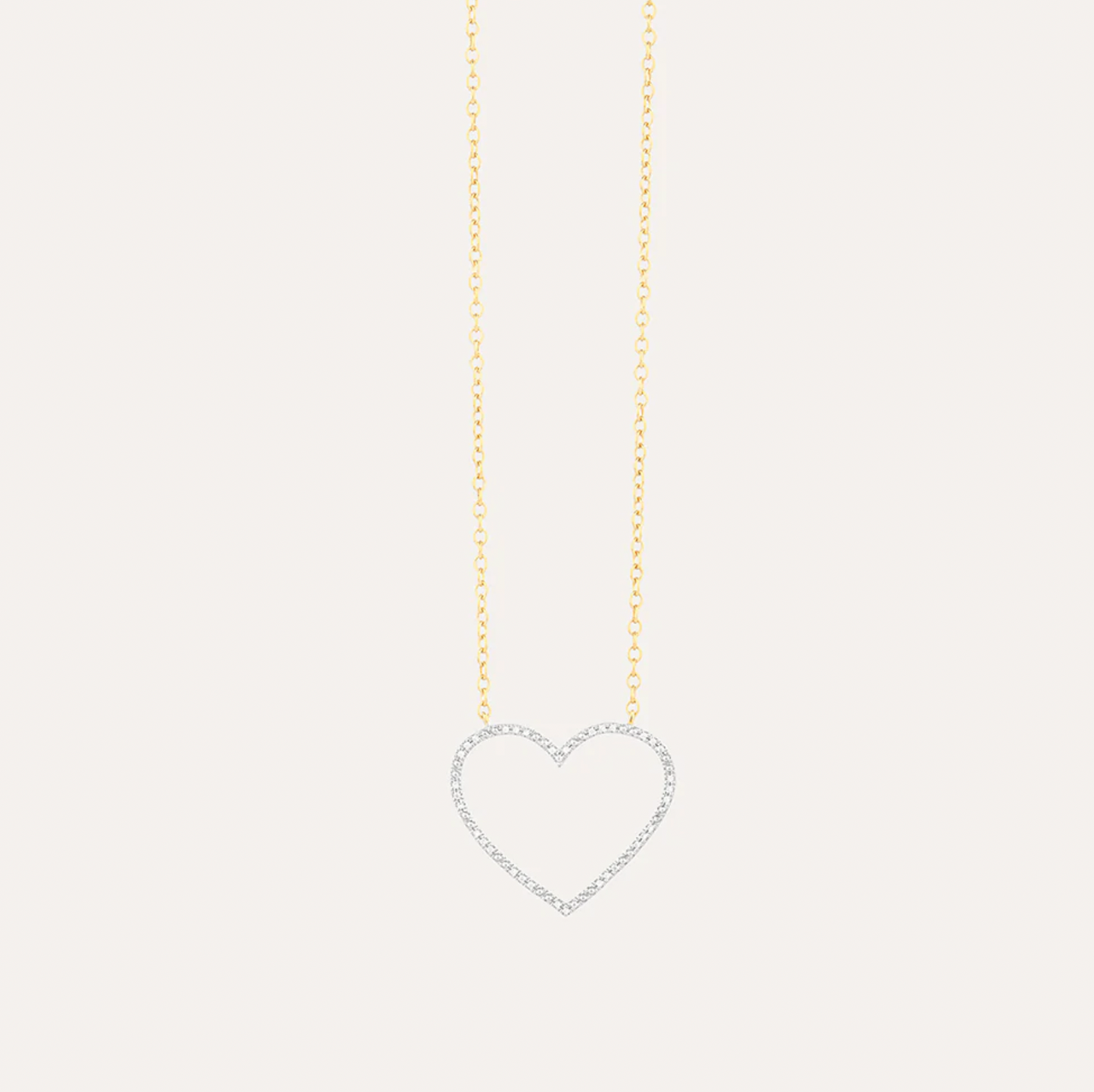 Silver Linings Pendant Heart Diamond Necklace