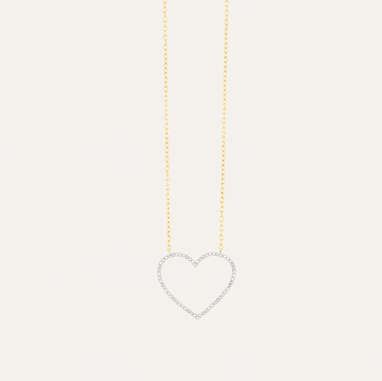 Silver Linings Pendant Heart Diamond Necklace