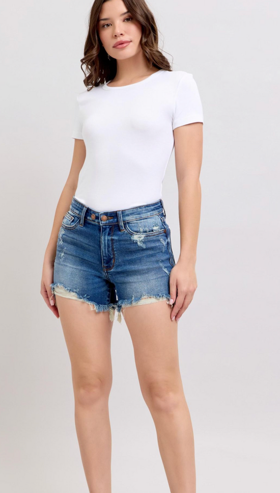 Judy Blue 2 Button Dad Shorts