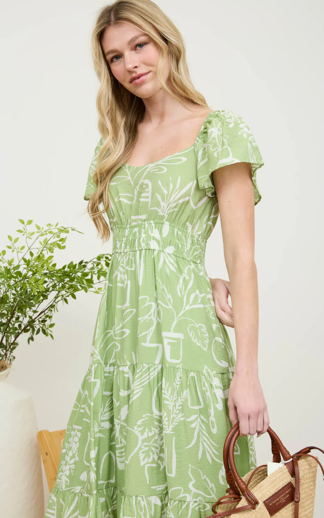 Botanic Charm Midi Dress