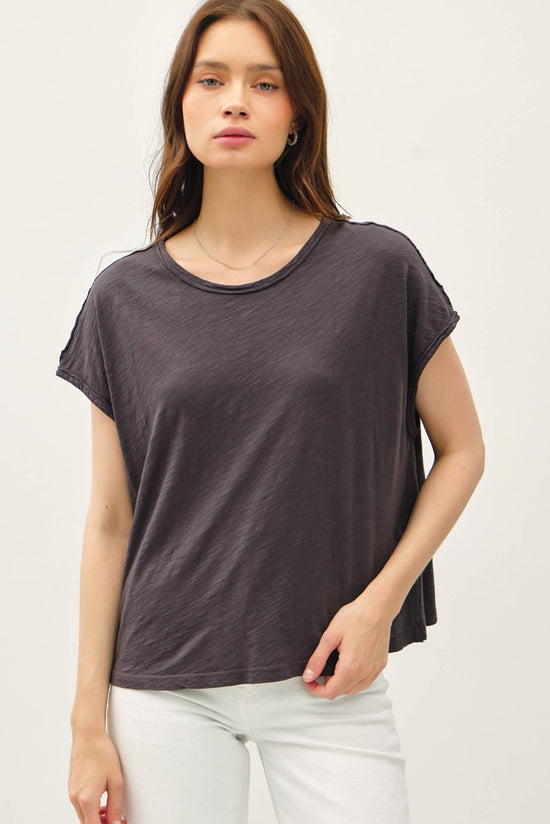 Exposed Seam Boxy Muscle Tee