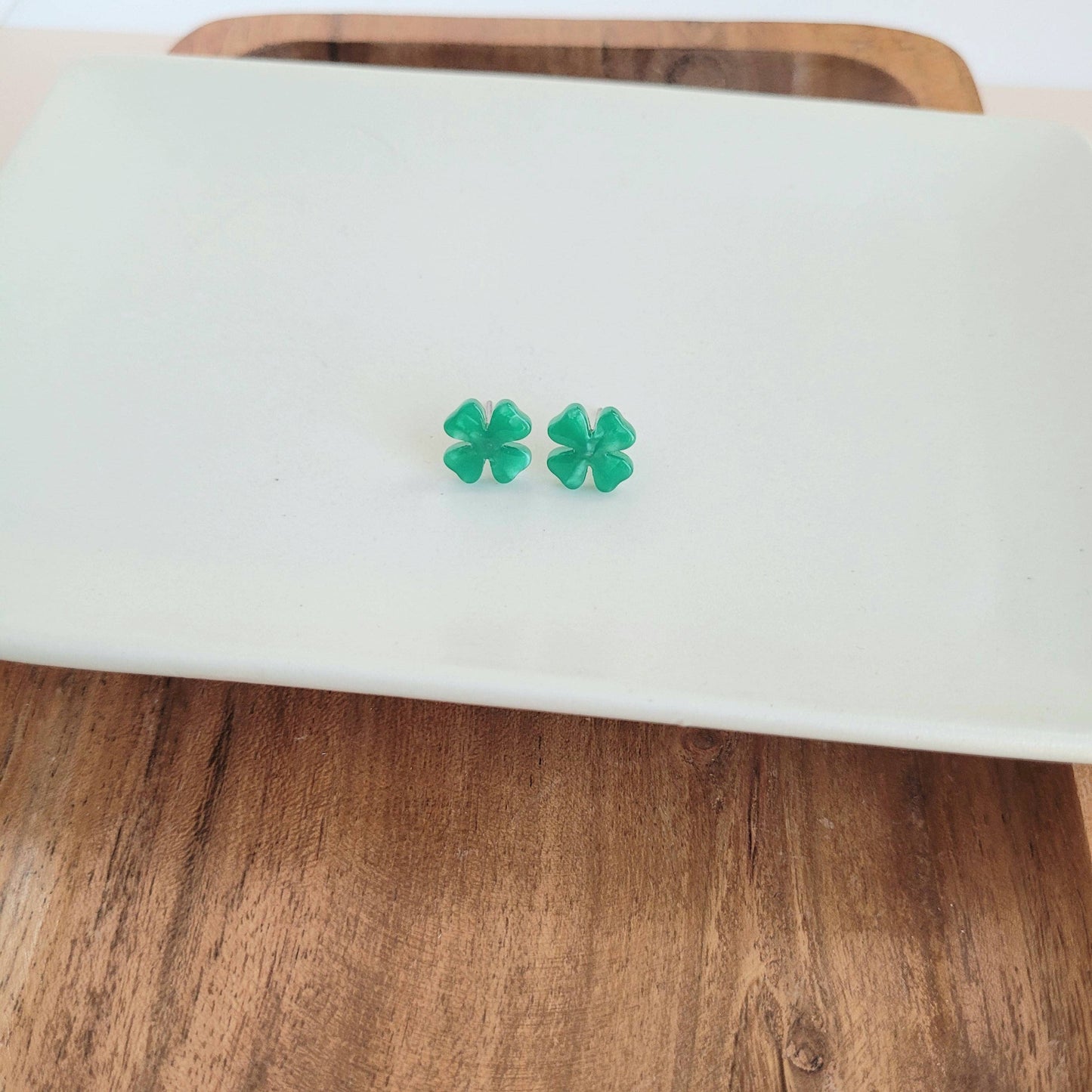 Shamrock Studs // St Patrick's Day Earrings