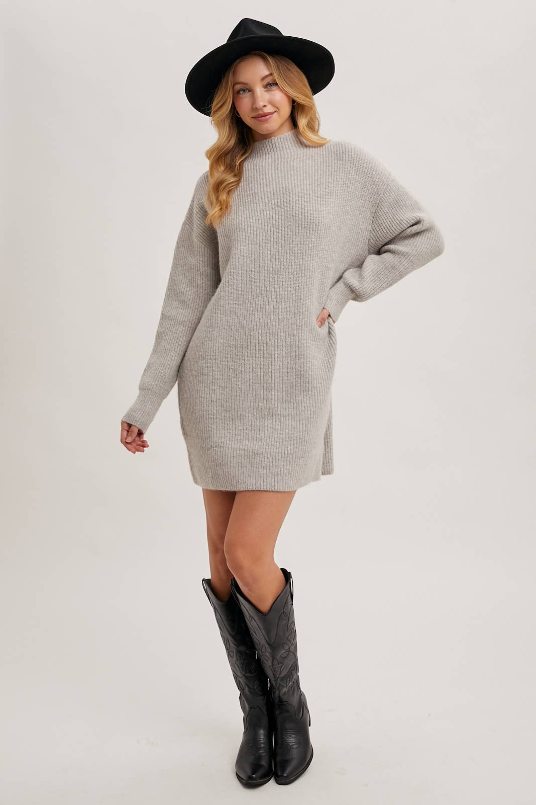 Frosted Knit Mini Dress