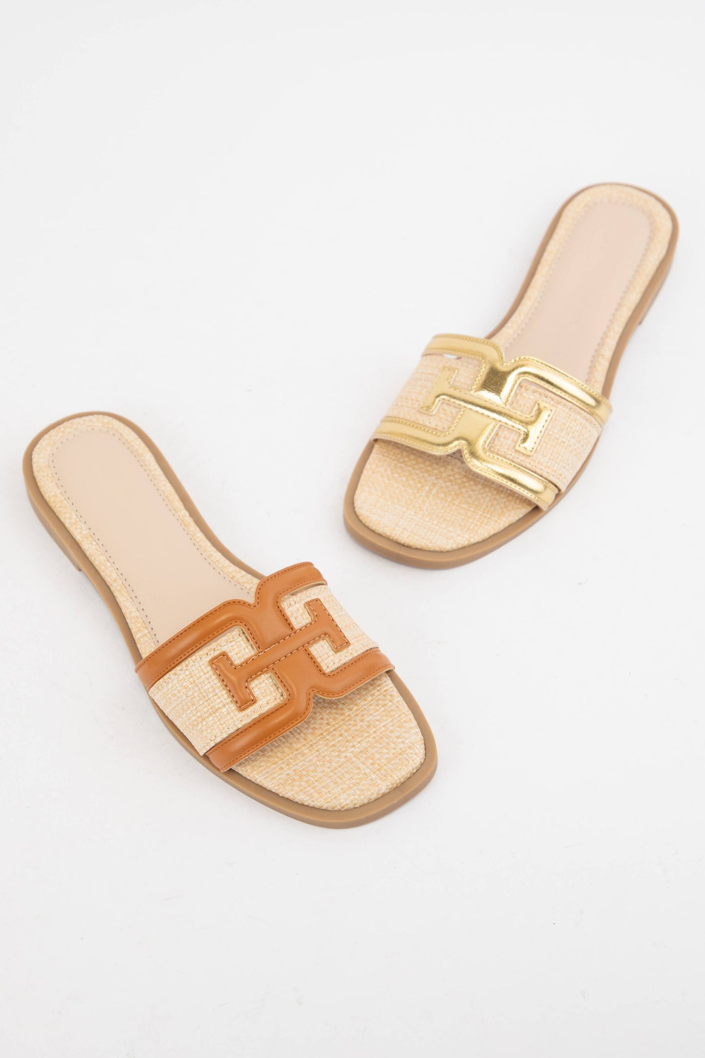 Raffia Slip-On Sandal