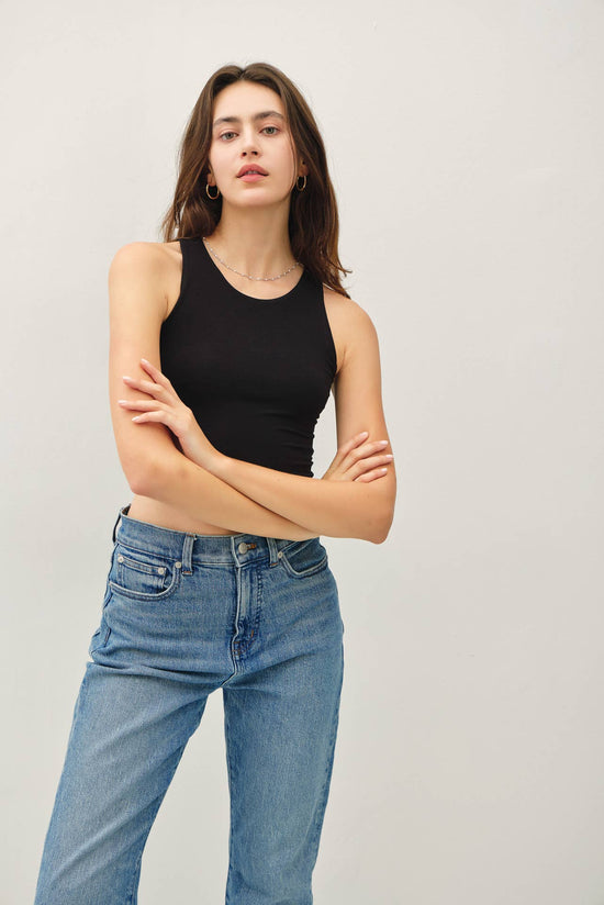 High Neck Cropped Tank