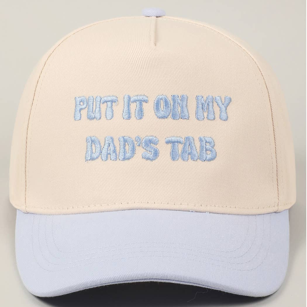 Put It On My Dad's Tab Embroidered Two-Tone Hat