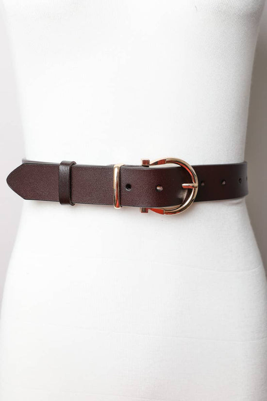 Chic Horseshoe Gold Buckle Belt