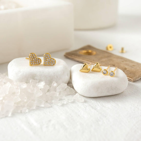 Heart Velvet Stud Gift Set - HERS