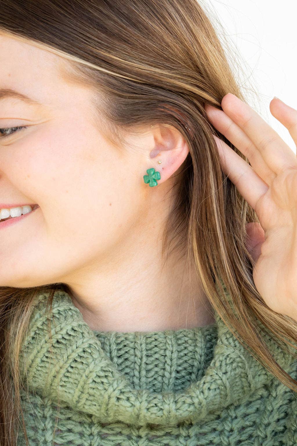 Shamrock Studs // St Patrick's Day Earrings