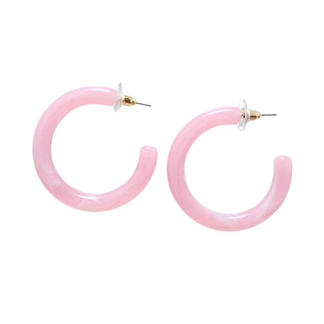 Josie Hoops - Pink // Jewelry, Earrings, Gift