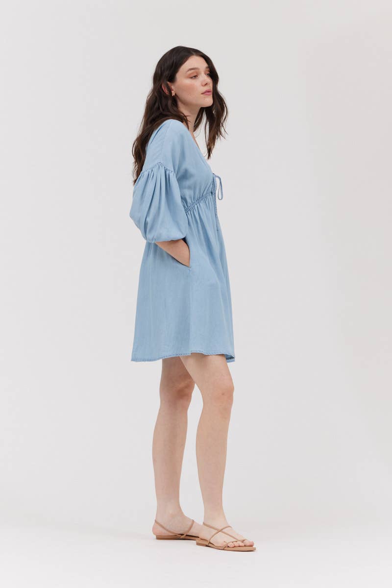 Chambray Charm Mini Dress