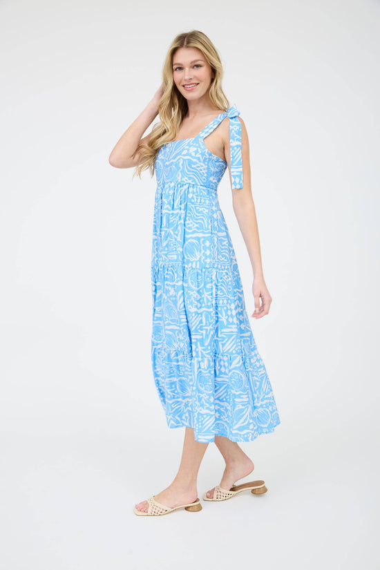 Tropical Breeze Tiered Midi Dress