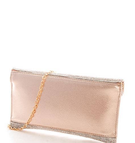 Rhinestone Embellished Envelope Clutch