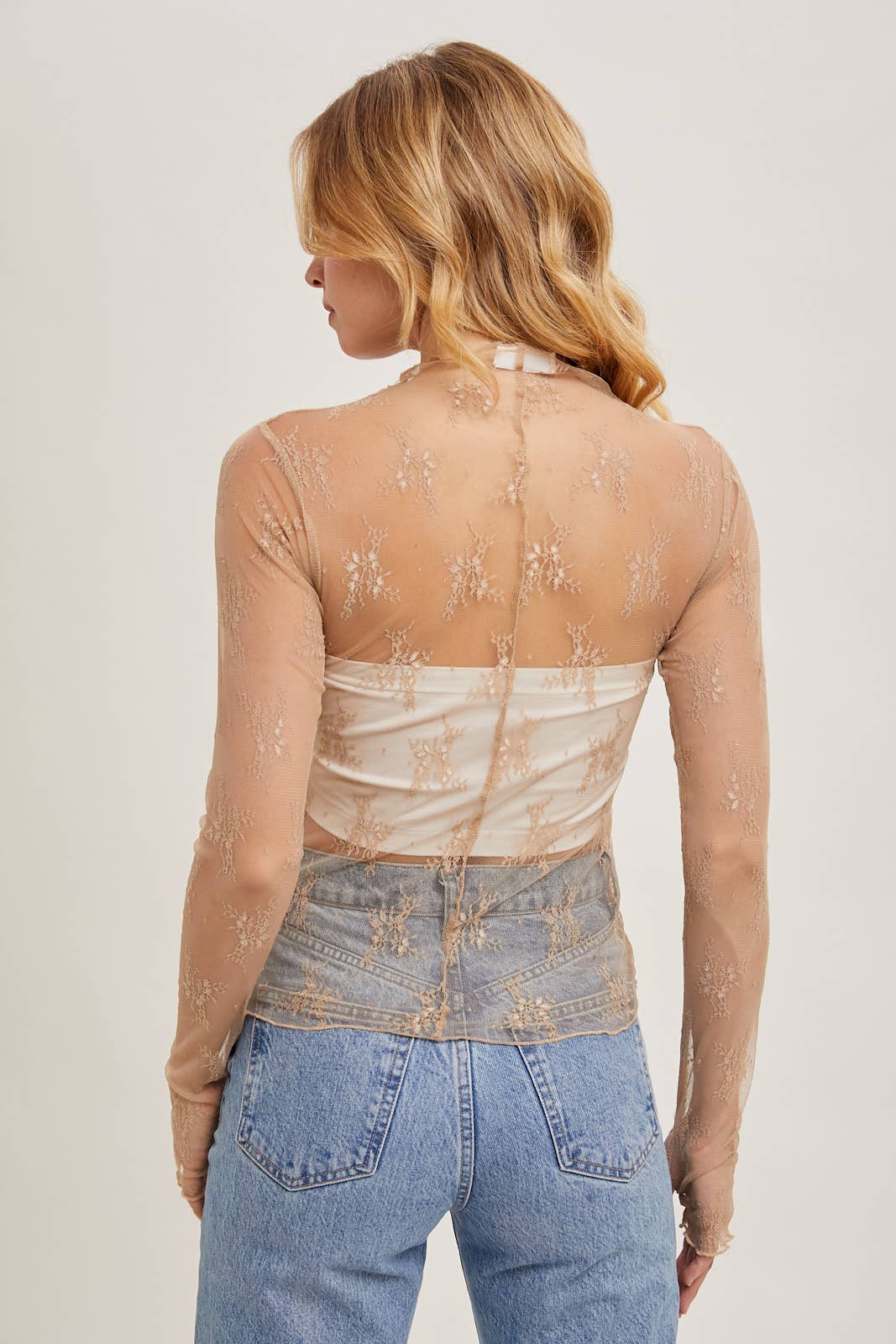 Floral Embroidery Lace  Layering Top