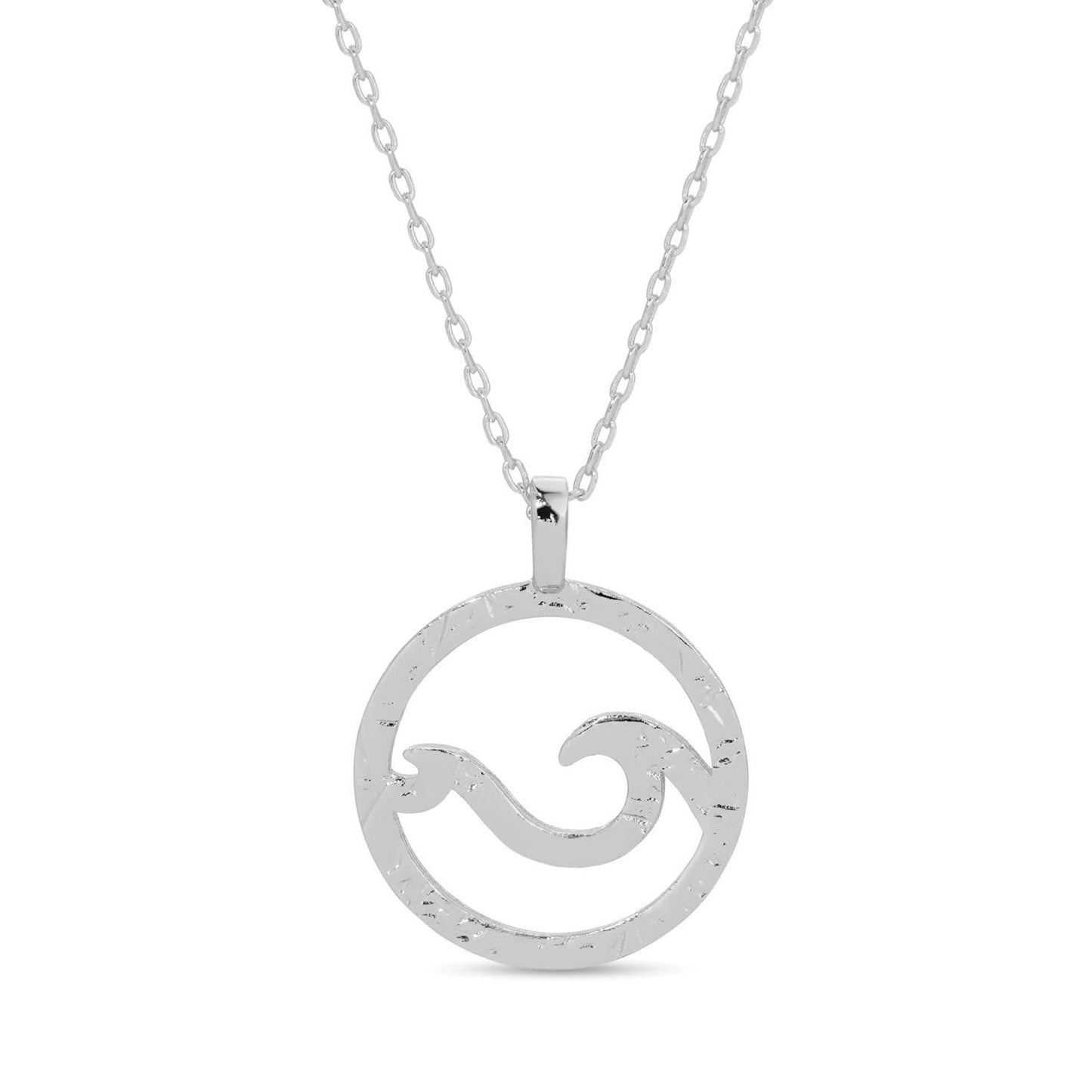 Double Wave Pendant Necklace