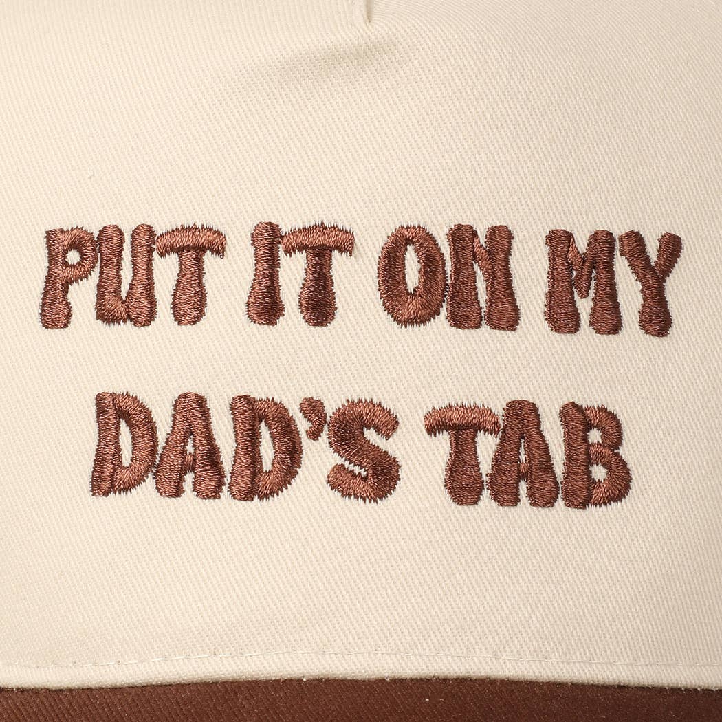 Put It On My Dad's Tab Embroidered Two-Tone Hat