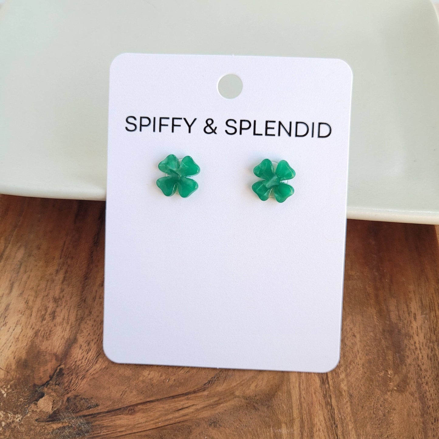 Shamrock Studs // St Patrick's Day Earrings