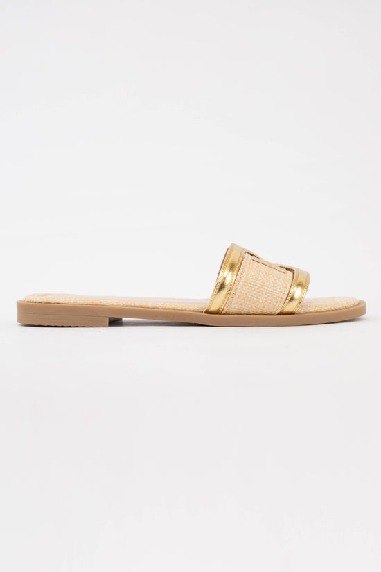 Raffia Slip-On Sandal