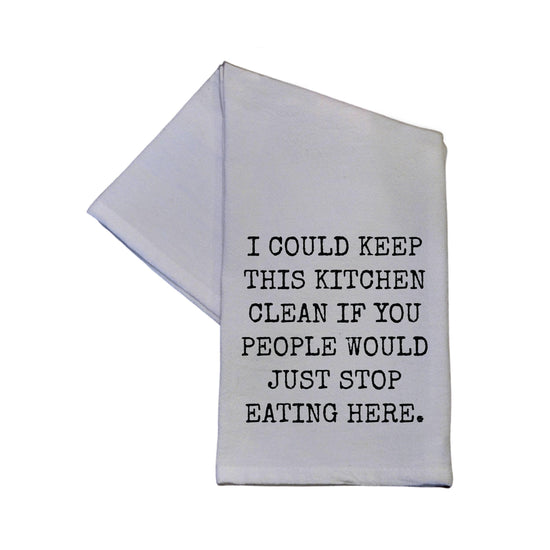 I Could Keep This Kitchen Clean If.. 16x24 Cotton Hand Towel - HERS