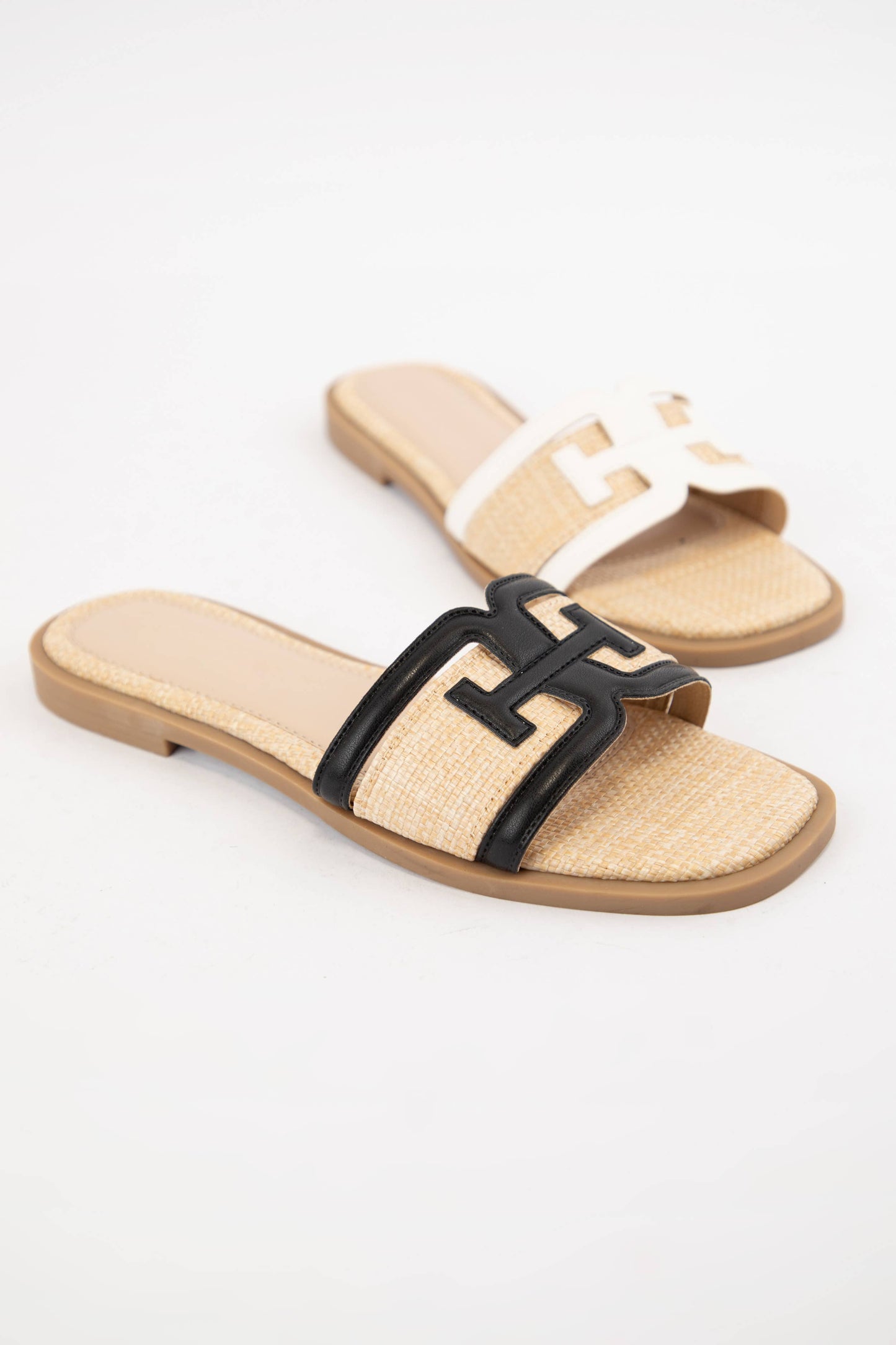 Raffia Slip-On Sandal