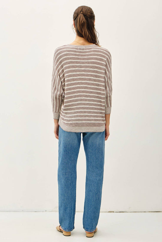 Striped Dolman Sleeve Sweater