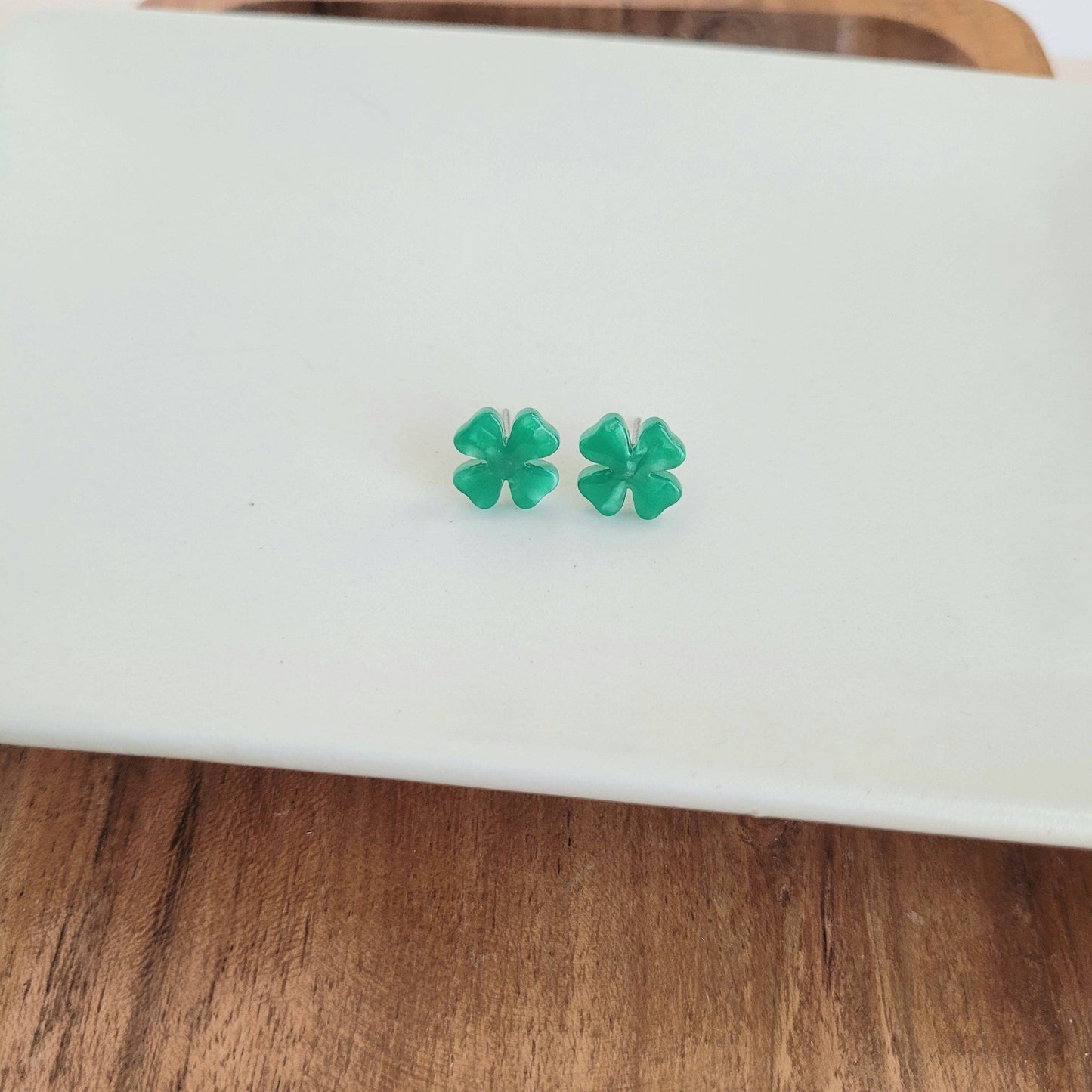 Shamrock Studs // St Patrick's Day Earrings