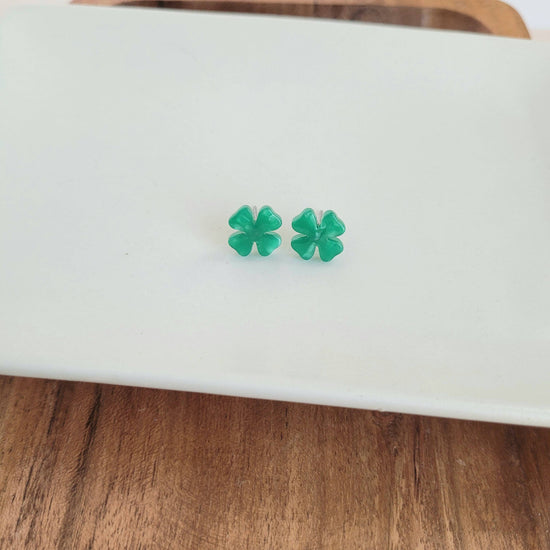 Shamrock Studs // St Patrick's Day Earrings