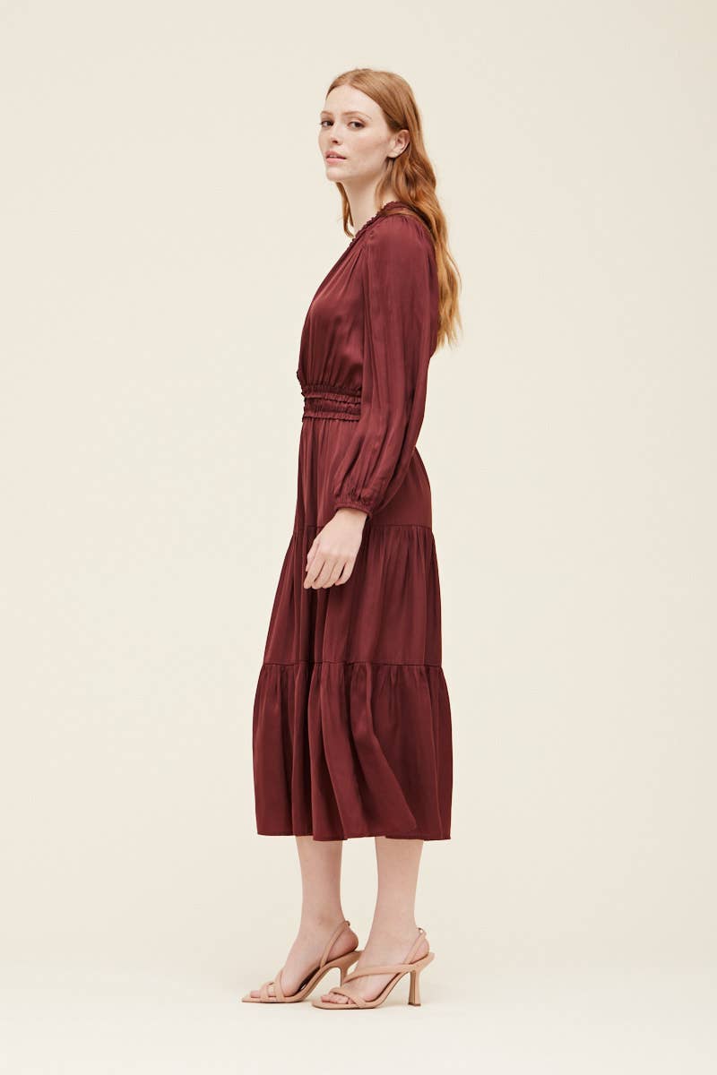 Merlot Dreams Midi Dress