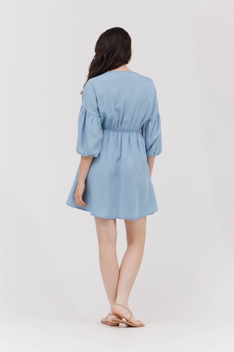 Chambray Charm Mini Dress