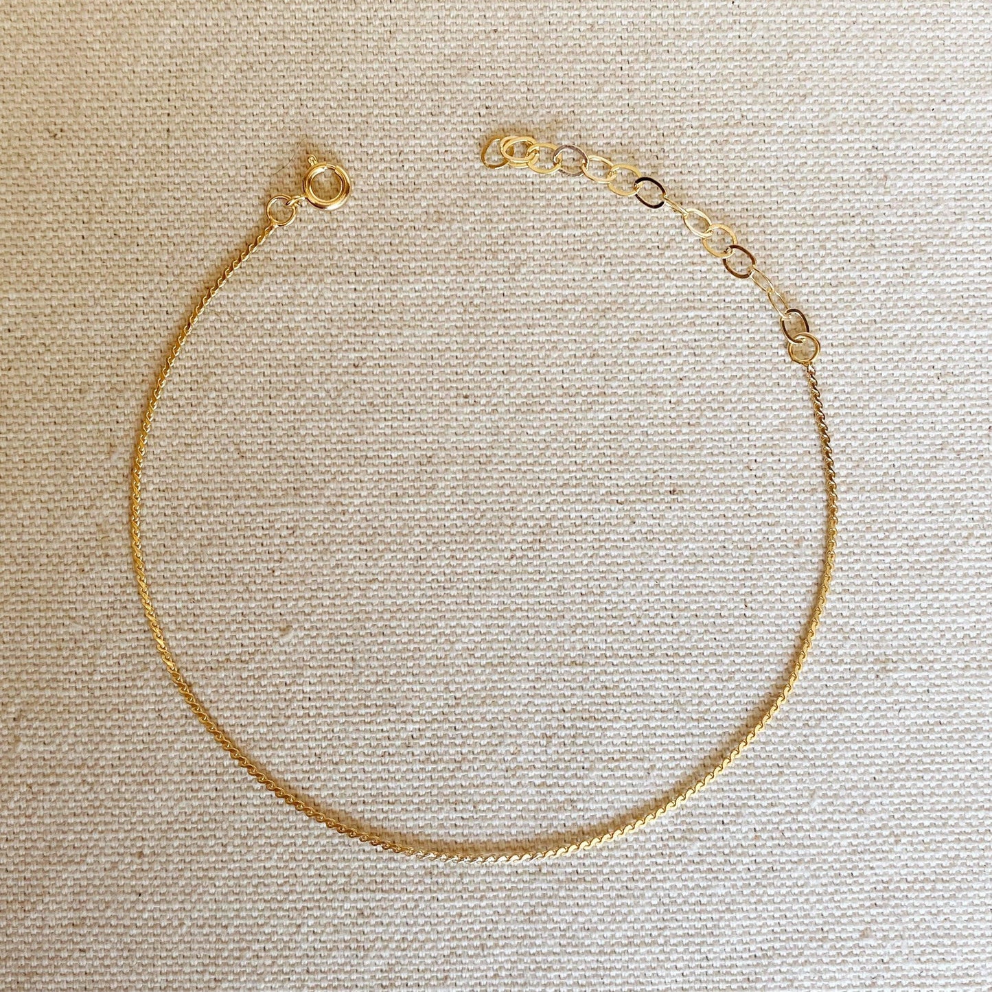 18k Gold Filled Delicate Anklet - HERS