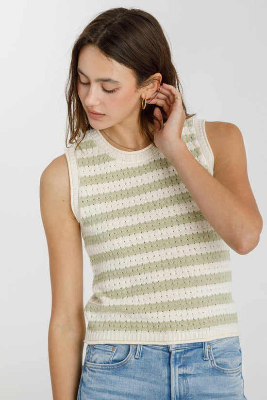 Lime lines knit