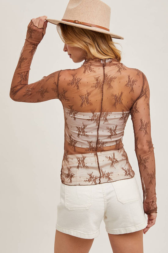 Floral Embroidery Lace  Layering Top