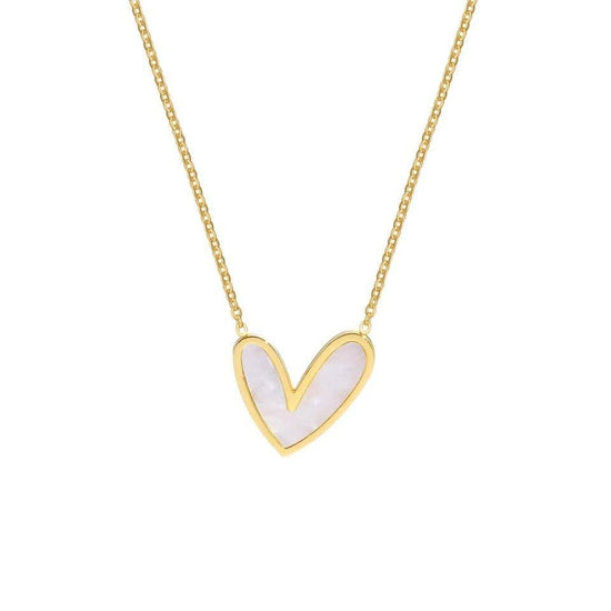 Abigail Mother Of Pearl Heart Necklace - HERS